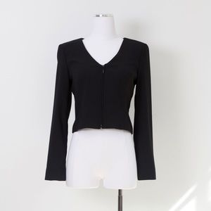 90's Vintage V-Neck Cropped Blazer